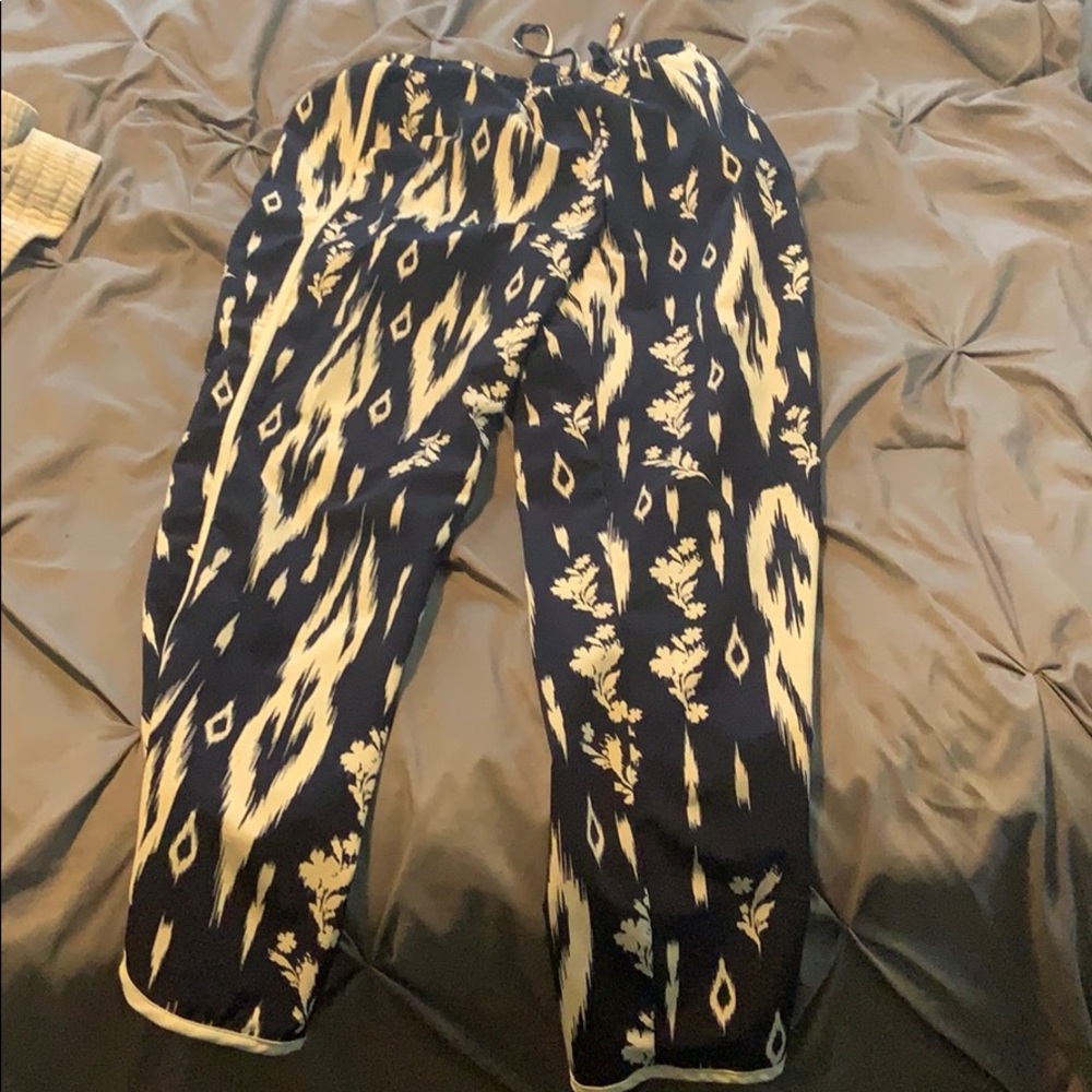 Pants blue and white